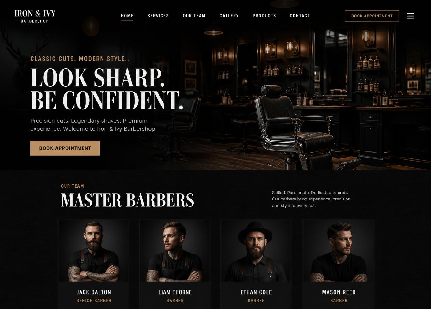 Legendz Fadez website concept preview