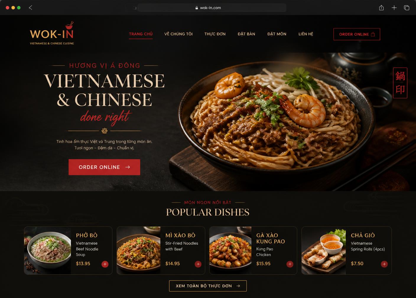 Wok-In website concept preview